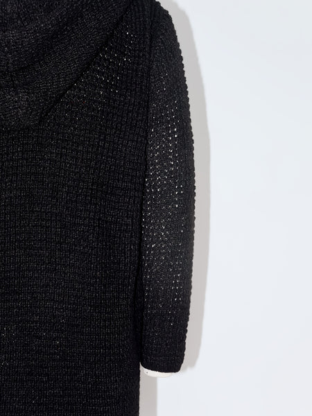Men's Casual Sport Sweater, Long Hooded Knit Cardigan with Thick Yarn Knitting, Large Side Pockets, Loose Fit, Warm and Stylish, for a Casual and Stylish Look