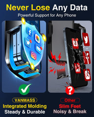 VANMASS BEST Car Phone Holder 2025 【85+ LBS Strongest Suction & True Military-Grade】 Rotatable Universal Mobile Phone Mount Dashboard Windscreen Vent Automobile for Iphone 16 Pro Max 15 14 13 Samsung