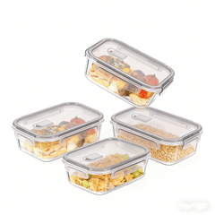 1040 ml*4, glass food containers with lids, glass sets with lids, glass storage containers with lids, glass lunch boxes with lids, glass plates with lids