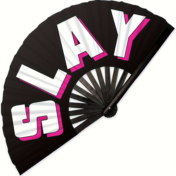 Large Folding Clack Fan - Loud Hand Fan for Raves, Halloween, Burlesque And Costume Parties - Plastic Cooling Fan for Women'S Rainbow Outfits, Festival Additions Suitable for Raves, Performances, Events