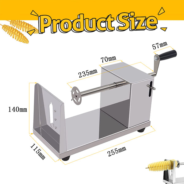 3-In-1 Spiral Potato Tower Machine, Potato Slicer, And French Fry Maker - a Versatile Tool for Creating Perfect Fries, Vegetables, And More - Easy to Use Without Electricity - Ideal for Sweet Potatoes, Cucumbers, Carrots, And More - a Great Gift for Holid