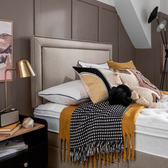 Silentnight Malvern Sandstone Fabric Headboard, Super King