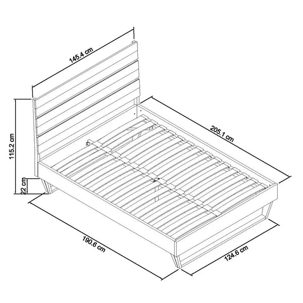 Bentley Designs Tivoli Weathered Oak Bed Frame, Double