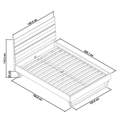 Bentley Designs Tivoli Weathered Oak Bed Frame, Double