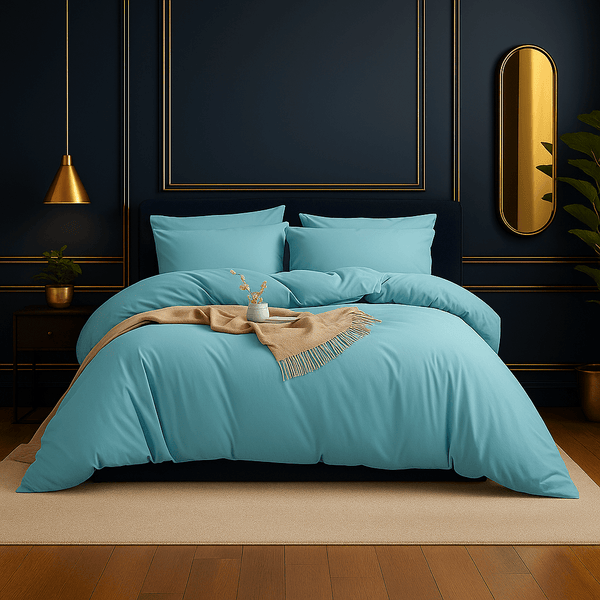 100% Duvet Cover Set 3pcs – Soft Breathable Quilt Cover with 2 Pillowcases, Hotel Quality Natural Bedding Set for All Seasons
