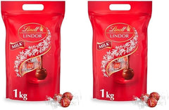 Lindt Lindor Milk Chocolate Truffles – 1Kg Bag (Approx. 80 Balls) – Smooth Filling – Christmas, Gift, Birthday, Congratulations, Sharing Treat