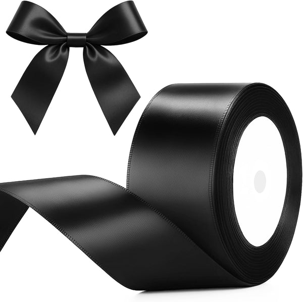 G2PLUS White Stain Ribbons - 22M Thick Fabric Gift Wrap Ribbons for Crafting, Wedding & Valentine'S Day Decoration