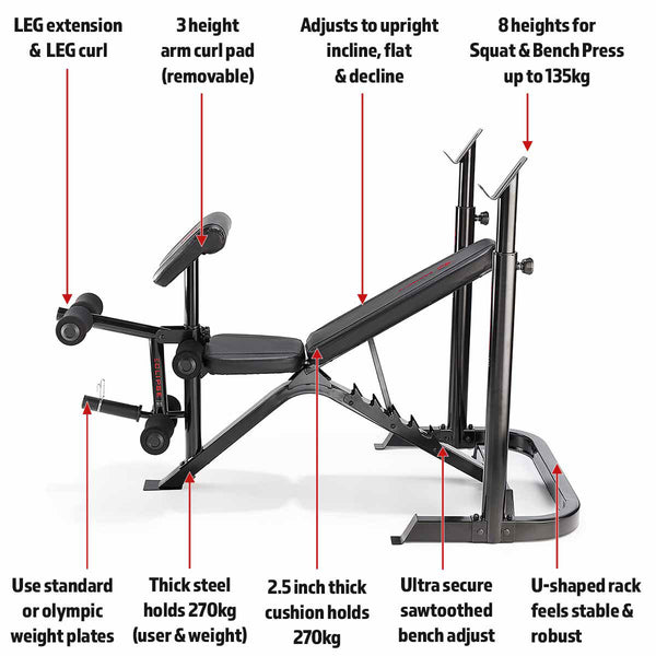 Marcy BE3000 Eclipse Weight Bench & Squat Rack