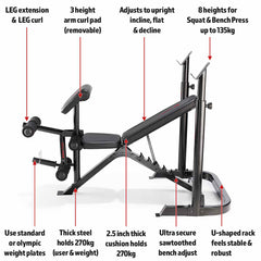 Marcy BE3000 Eclipse Weight Bench & Squat Rack