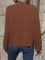 Solid Color Casual Zip-Up Cardigan Jacket