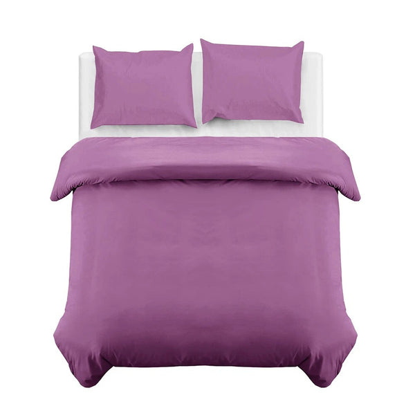4B Classic Plain Minimal Design Duvet Cover Set – Single Double King Super King Bedding for Home and Guest Rooms