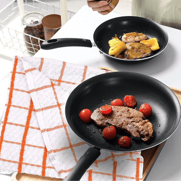Tea Towels Extra Large, 100% Cotton Towels For Kitchen Soft & Absorbent Dish & Bar Towels Lint Free Cleaning Towels Set Available in Multicolors Local Warehouse UK