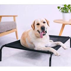 Metal Frame Elevated Dog Bed Portable Raised Pet Cot with Washable Mesh No-Slip Rubber Feet for Indoor & Outdoor Use, Small/Medium/Large to choose