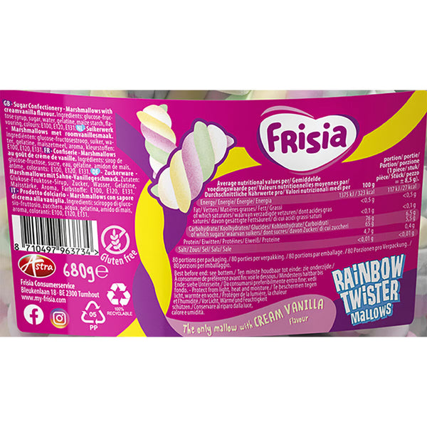 Frisia Rainbow Twister Mallows Drum, 680G