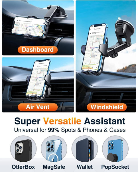 VANMASS BEST Car Phone Holder 2025 【85+ LBS Strongest Suction & True Military-Grade】 Rotatable Universal Mobile Phone Mount Dashboard Windscreen Vent Automobile for Iphone 16 Pro Max 15 14 13 Samsung