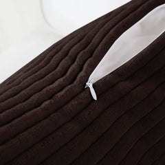 1pc Stripe Velvet Cushion Cover – Soft Luxury Cushion Case, Modern Textured Design, Machine Washable for Sofa & Bedroom Decor, Ideal Gift