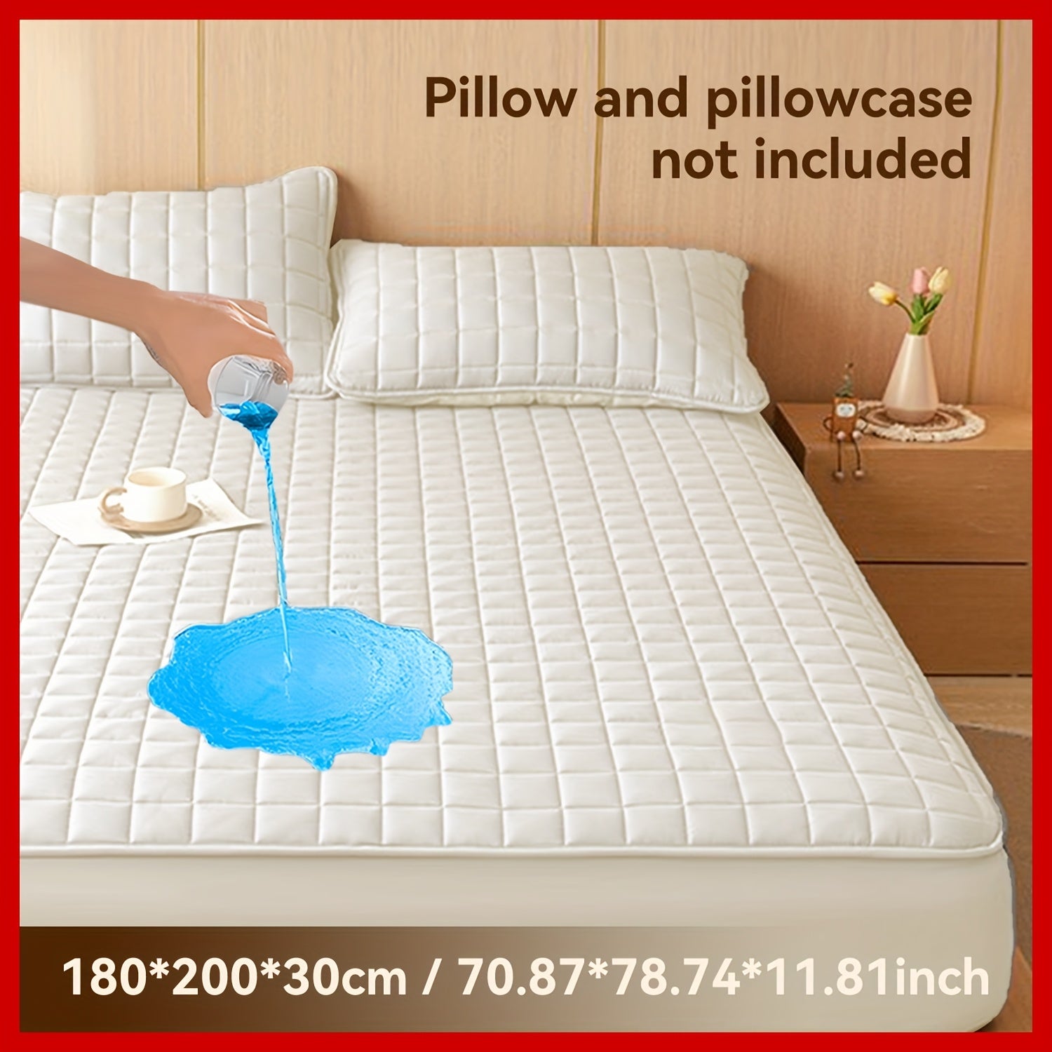 1pc Multicolor Mattress Protector, No Pillowcase And Insert Included, Soft Comfort Solid Color Fitted Sheet Bedding Cover, Minimalist Breathable Bedspread Suitable For Bedroom And Guest Room, Reusable Underpads