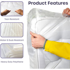 Heavy Duty Mattress Bag for Moving and Storage - Reusable Waterproof Mattress Cover for Moving, Storage and Protect Beds from Stains, Dust, and Pest Damage
