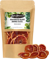 Drink Botanicals Ireland Dried Blood Orange Slices Wheels | 16+Slices | 100% Natural | for Cocktail Garnishing, Wreath, Cakes, Snacking, Infusions, Desserts | 1.76 Oz, 50 Grams |Resealable Kraft Pouch