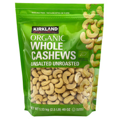 Kirkland Signature Organic Cashews Bag, 1.13Kg