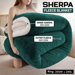 1pc Luxurious Double-Sided Sherpa Throw Blanket – Soft, Warm & Cozy Contemporary Blanket, Machine Washable, Perfect for Couch, Bed, Office & Travel, Ideal Gift