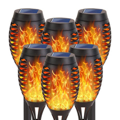 6/8/12pcs Solar Torch Lights Outdoor, Light with Vivid Dancing Flickering Flames for Landscape Garden Pathway, Auto On/Off, for Christmas Decor, Ideal for Christmas Gift
