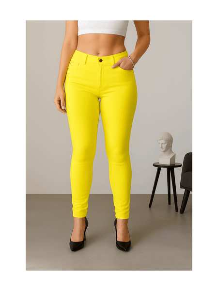 Women’s High-Waisted Stretch Jeans LOOK Jeggings Slim Fit Skinny Denim Trousers – Comfortable, Soft, Pull-On Elastic Waist Pants for Shaping Body Contour, Casual Everyday Wear, Lightweight, Breathable, Stretchy Jean Leggings, Fashion Essentials, Slimming