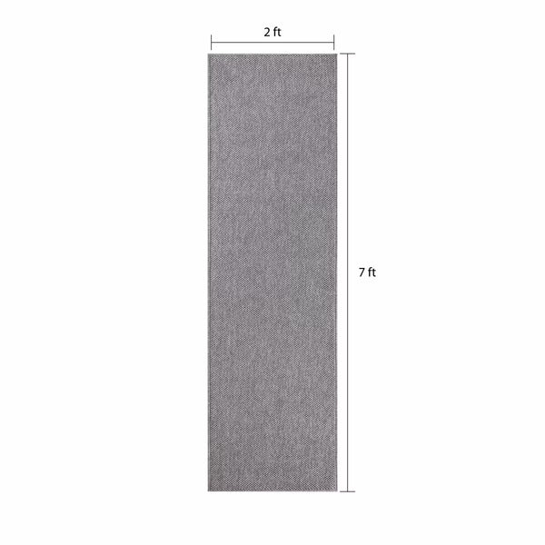 Off the Loom Runner in Grey, 60 X 213 Cm