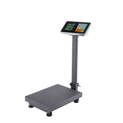 100kg deep gray high-precision electronic platform scale, iron material platform scale, 30 * 40cm tabletop, 50g division value, storage of 5 unit prices and 99 accumulations, supermarket and vegetable market logistics weighing, commercial scale.