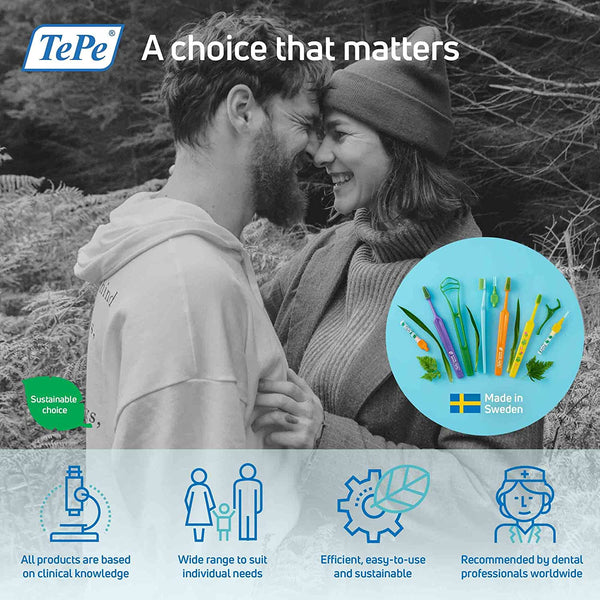 Tepe Easypick Toothpicks, Orange, ISO XS-S, 60Pcs, Dental Plaque Removal Tool, Efficient and Easy Cleaning between the Teeth, Toothpicks for Narrow Gaps
