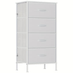 4-Drawer Chest Of Drawers with Metal Frame & MDF Wooden Top, Adjustable Feet, Anti-Tip Safety, Spacious Storage Unit for Bedroom Or Living Room (45x30x91cm/ 17.7x11.8x35.8inch)