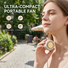 Mini Clip on Fan, Ultra Compact 360° Portable Handheld Fan, 50% Smaller with High Density Battery, Long Lasting Desk Fan, A Good Item for Travel, Outdoor.
