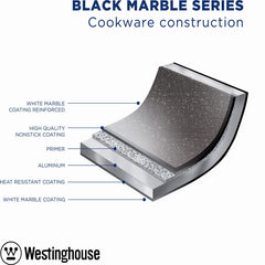 Westinghouse Non-Stick Frying Pan Set with Lids, 4 Piece