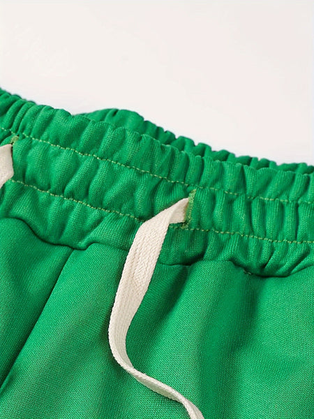 Three-pc Men's Solid Color Plain Elastic Waistband Drawstring Ribbed Cuffed Casual Jogger Pants, Men's Dress Administrative Trousers