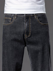 Geng Yuanshi High-End Summer Men's Jeans New Trend Fashion Straight-Leg Light Business Stretch Denim Pants