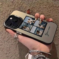 Phone Case: Custom Phone Case - Photo Grid (4-Slot) Design with Black Border, Personalized for iPhone 17/ 16/ 15/ 14/ 13/ 12/ 11 Pro Max/ Pro/ Plus, Perfect Creative Gift for Birthdays, Valentine's Day. iPhone 17 Pro Max Case, iPhone 16 Pro Max Case