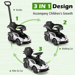 Kids Licensed Lamborghini Ride on Car with Push Handle