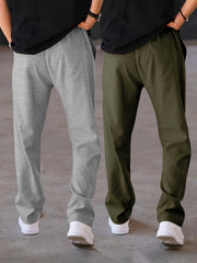 Men's Two-pc Pants, Fashionable Casual Trousers for Outdoor Wear