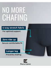 5-Pack Men’s Boxers – Cotton Underwear in Blue, Black, or Mixed Dark Colors – Soft, Breathable & Comfortable Fabric – Longer Leg Design with Anti-Chafing Fit – Tag-Free, Anti-Roll Waistband & No Ride-Up – Everyday Multipack Men’s Boxer Shorts – Durable, S