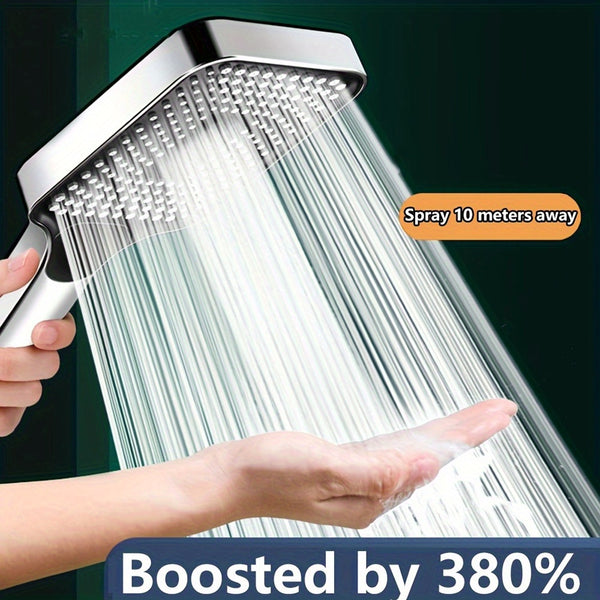 Large area shower spray Silvery head with 3 adjustable modes high-pressure water-saving flow shower faucet