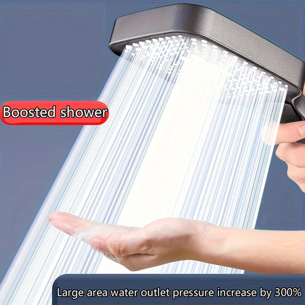 Large area shower spray Silvery head with 3 adjustable modes high-pressure water-saving flow shower faucet