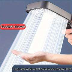 Large area shower spray Silvery head with 3 adjustable modes high-pressure water-saving flow shower faucet