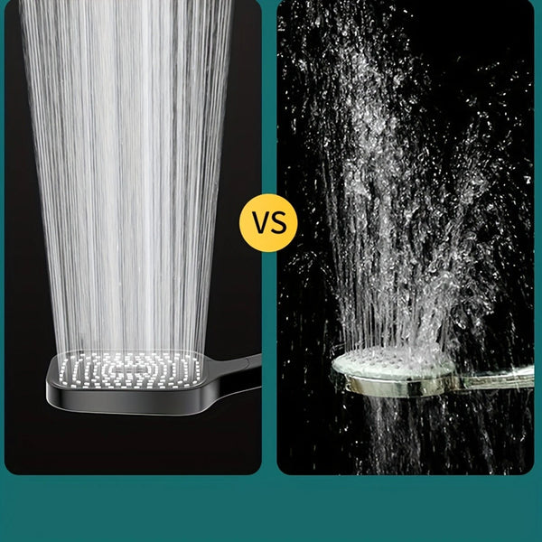Large area shower spray Silvery head with 3 adjustable modes high-pressure water-saving flow shower faucet