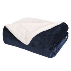 Life Comfort Faux Fur Ultimate Throw 152 x 177 cm in Titan Blue