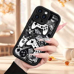 A Trendy Mobile Phone Case Featuring a Creative Game Console Design, Suitable for Both Men And Women. It Has a Matte Finish And a Comfortable Grip, Compatible with Various iPhone Models Including 16, 15, 14, 13, 12, 11, And SE. Perfect As a Gift for