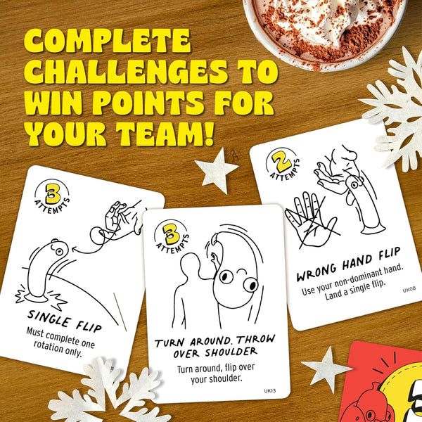 Big Potato Chicken Vs Hotdog – Hilarious Flip Challenge Party Game for Families, Kids & Adults | Fun Game for 2–10 Players | Includes Bonus Cards & Fast-Paced Fun for Christmas