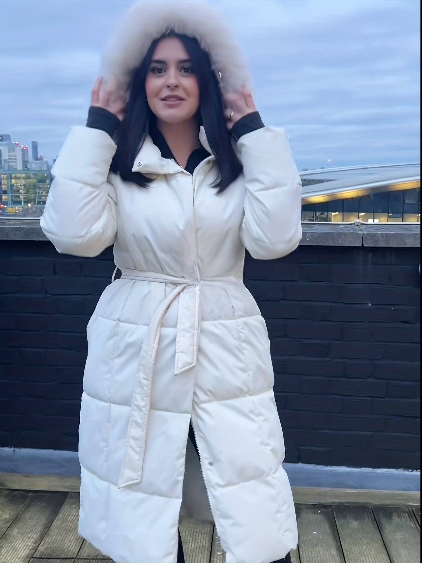 Long Belted Puffer Coat Winter Wonderland Outfit Women Casual Jacket, Versatile Winter Outerwear With Chic Design, Perfect For Everyday Fashion And Cold Weather Comfort