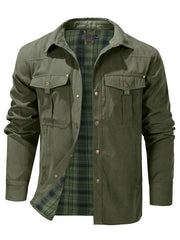 Men's Commuter Fashion Casual Solid Color Lapel Cargo Coat
