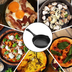 20cm Cast Iron Pot, Retro Portable Cast Iron Pot, Can Be Used for Camping/home Cooking, Even Heating, Size: 37*20*4.5cm (black)