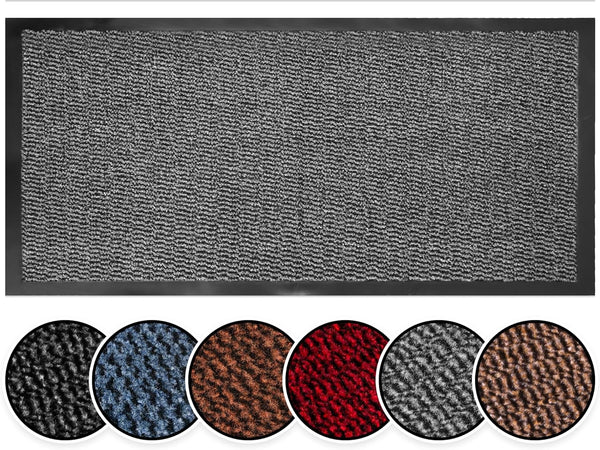 BLADO Washable Door Mats Indoor & Outdoor - Non-Slippery Heavy Duty - Stylish & Large Rubber - Perfect Dust Grabbing Doormats (Anthracite, 40Cm X 60Cm)